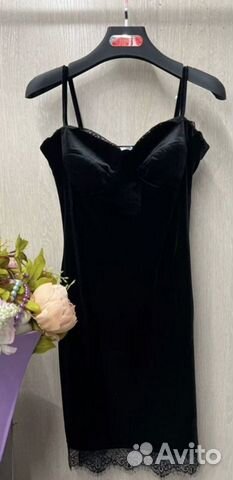 Платье 42 черное бархат стиль zimmermann
