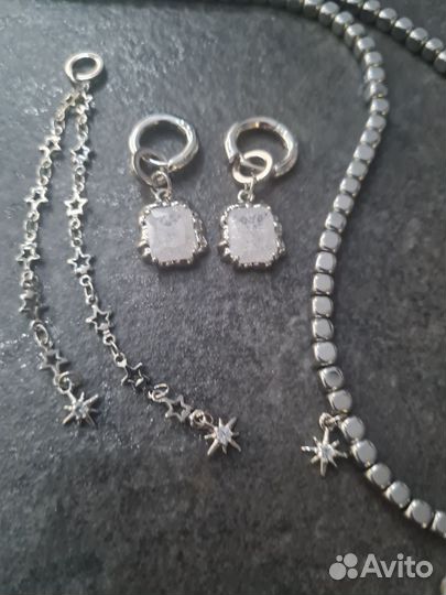 Колье чокер из натуральных камней