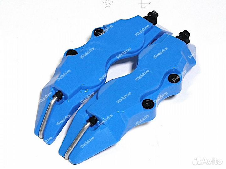 Накладки на суппорта абс 28см синие