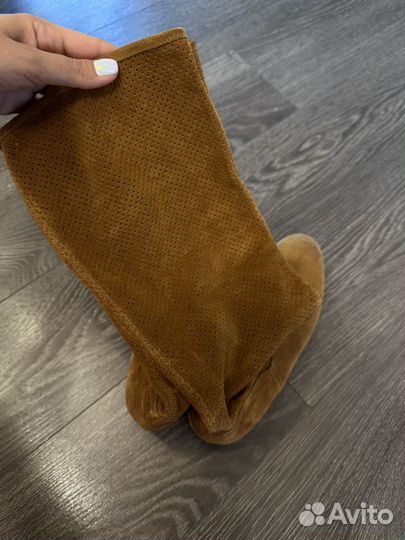 Сапоги из натуральной замши, Италия р. 39