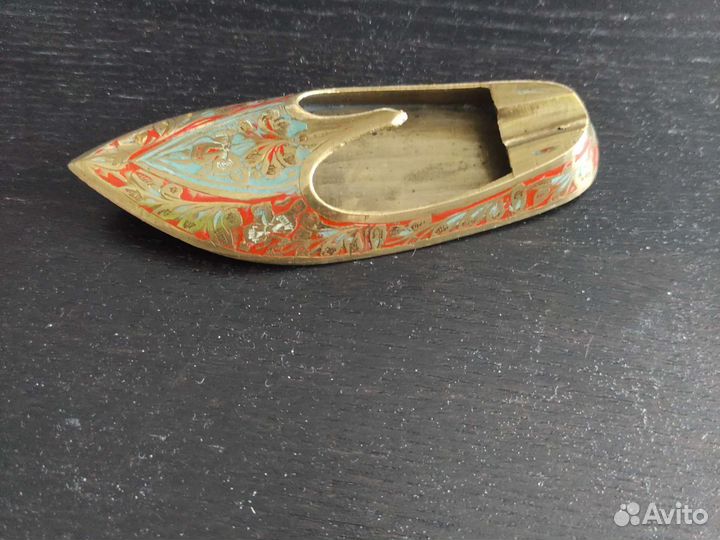 Пепельница, латунь, ручная работа, Индия