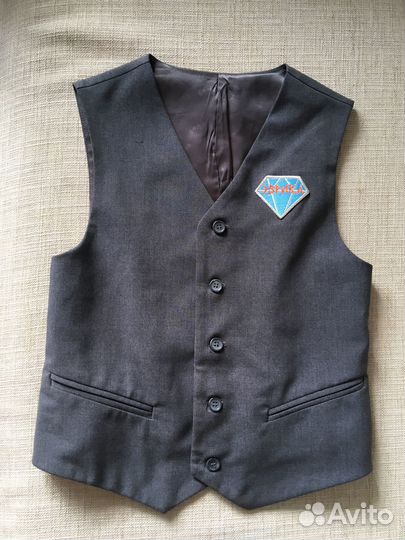 Жилет школьный серый для мальчика 4-6 класс