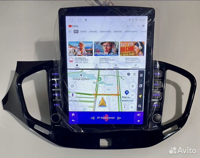 Магнитола android 2din 4/64 в стилье Тесла vesta