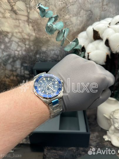 Часы tag heuer aquaracer blue dial