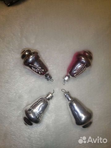 Елочные игрушки СССР разные толстое стекло