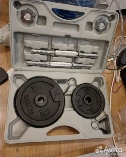 Набор гантелей и штанг domyos