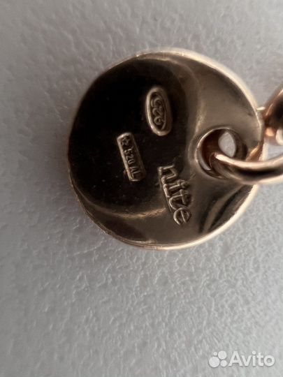 Кулон бабочка с цепочкой серебро 925 позолота nite