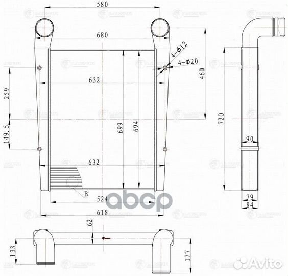 Онв (радиатор интеркулера) для а/м урал 43206/N