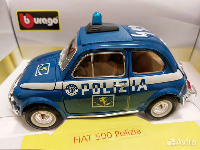 Коллекционная модель fiat 500 Polizia 1:18