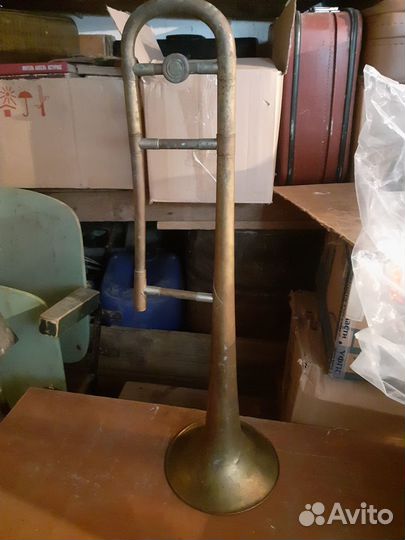 Тромбон тенор музыкальный духовой инструмент СССР