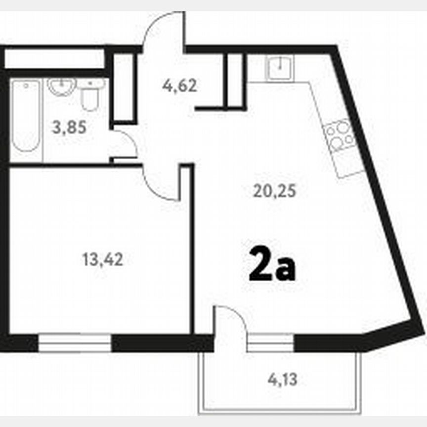 1-к. квартира, 39,6 м², 5/17 эт.