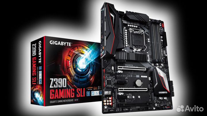 Gigabyte Z390 Gaming SLI + intel I5 9600K + кулер
