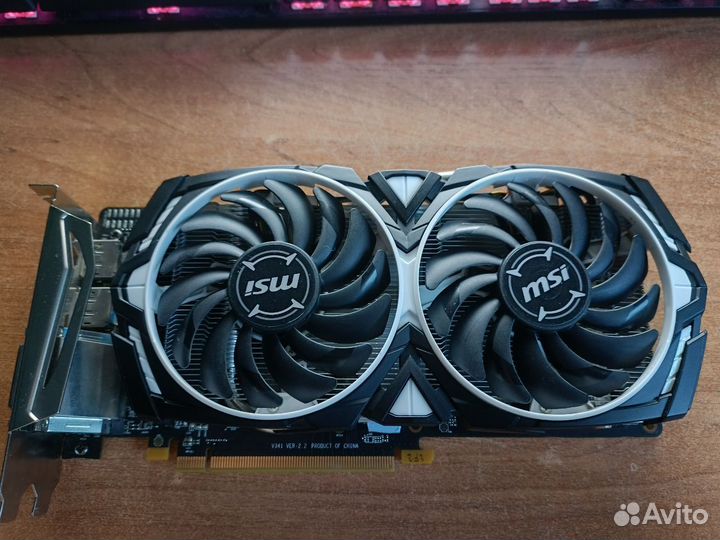 Нерабочая Msi armor rx 570 8gb