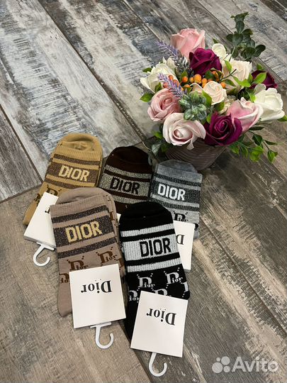 Женские носки хлопковые Dior диор комплект