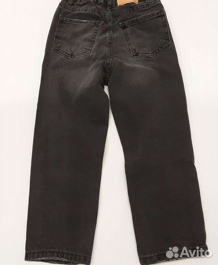 Джинсы Zara Португалия голубые и чёрные р.116