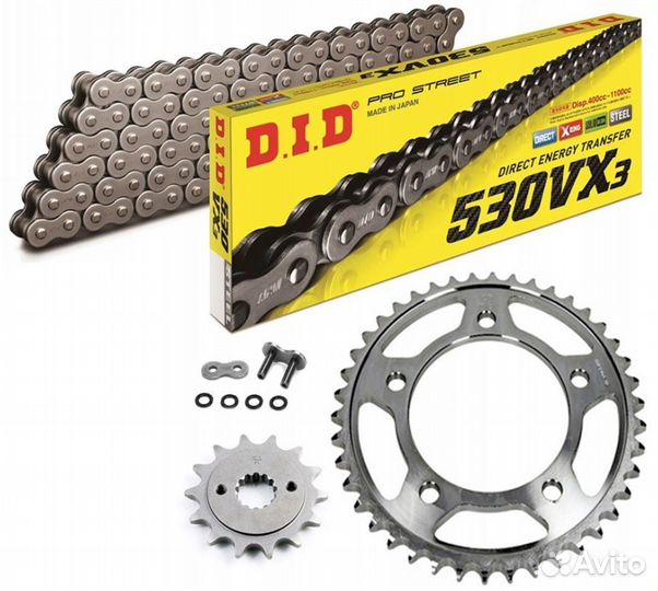 Комплект цепь и 2 звезды DID honda cbr1000rr 8-15