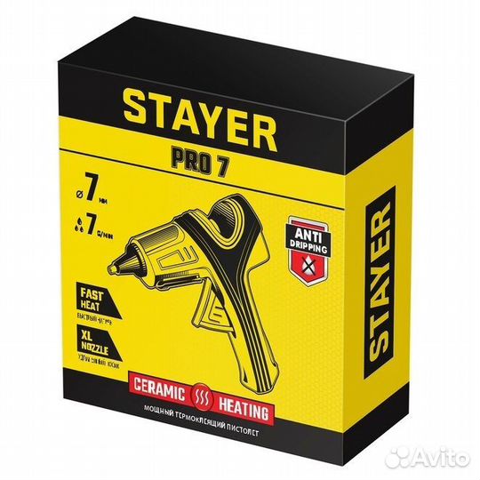 Пистолет термоклеевой stayer Pro 7 электрический