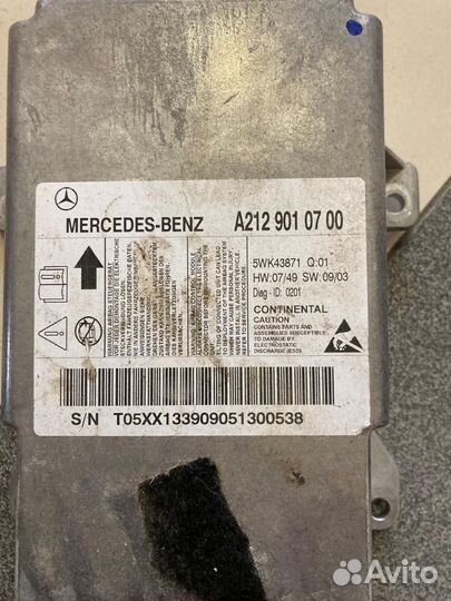 Блок управления airbag Mercedes W212 A2129010700