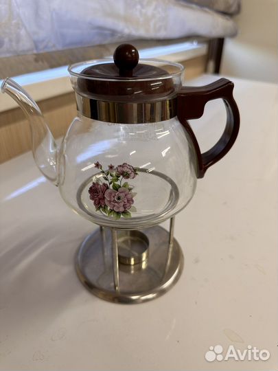 Заварочный чайник на подставке для свечей