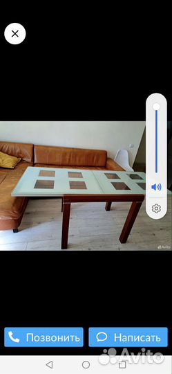 Кухонный стол стеклянный раскладной