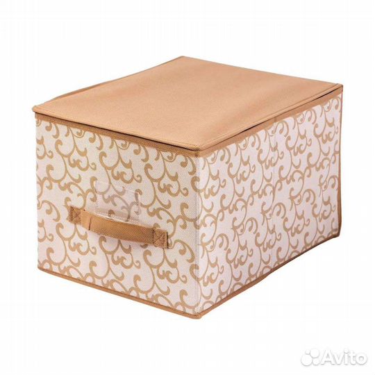 Кофр для хранения Hausmann бежевый принт