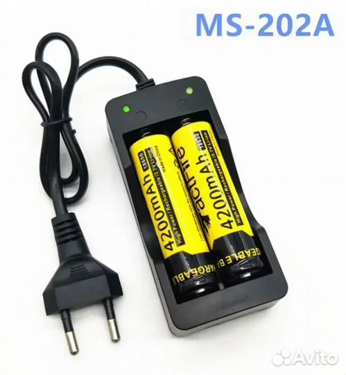 Зарядное устройство для аккумуляторов 18650 с 2 сл