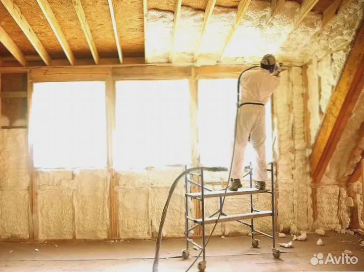 Пенное утепление дома