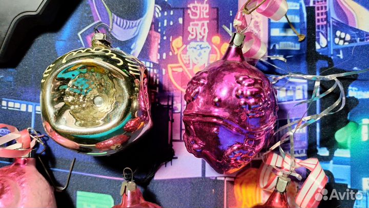 Елочные игрушки СССР, лот 5шт №1