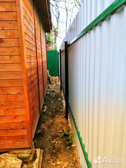 Заборы под ключ профнастил штакетник