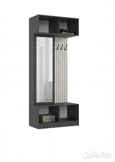 Прихожая Роджина графит / дуб крафт белый