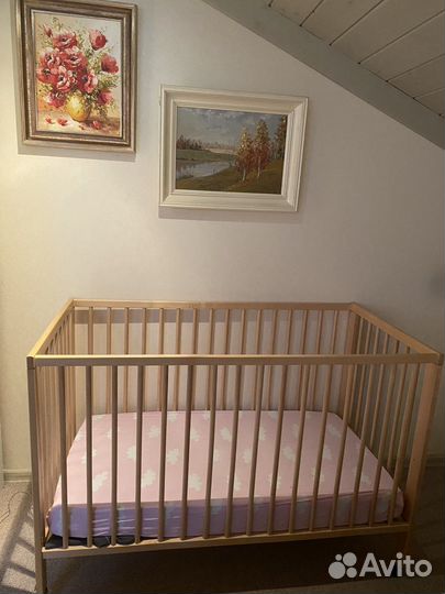 Детская кровать IKEA с матрасом