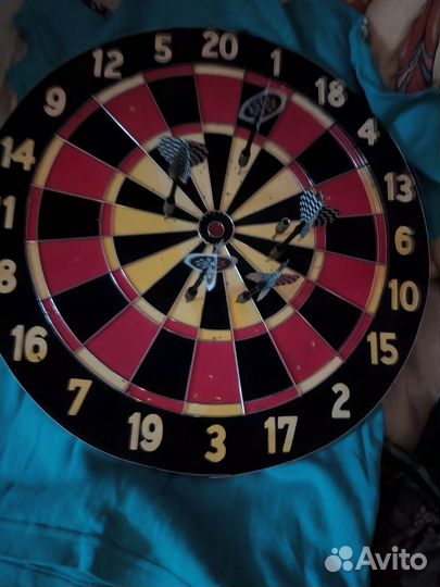 Двухсторонний дартс бу с дротиками