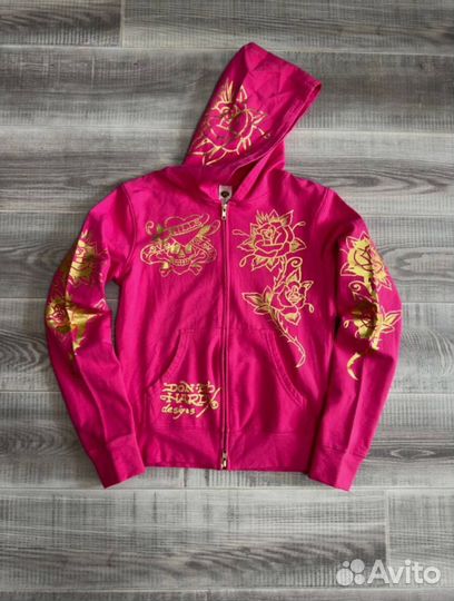 Оригинал Ed Hardy Зип Худи Zip Hoodie