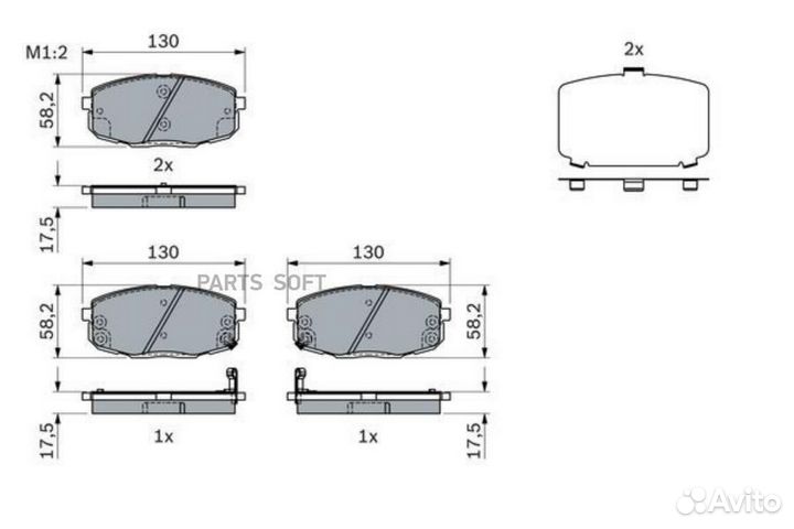 Колодки торм.пер. hyundai