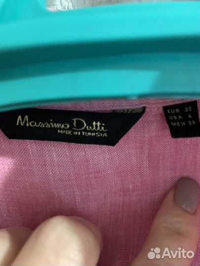 Massimo dutti рубашка 38 М лён