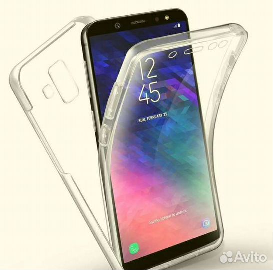 Силиконовый двусторонний чехол Samsung Galaxy A21S