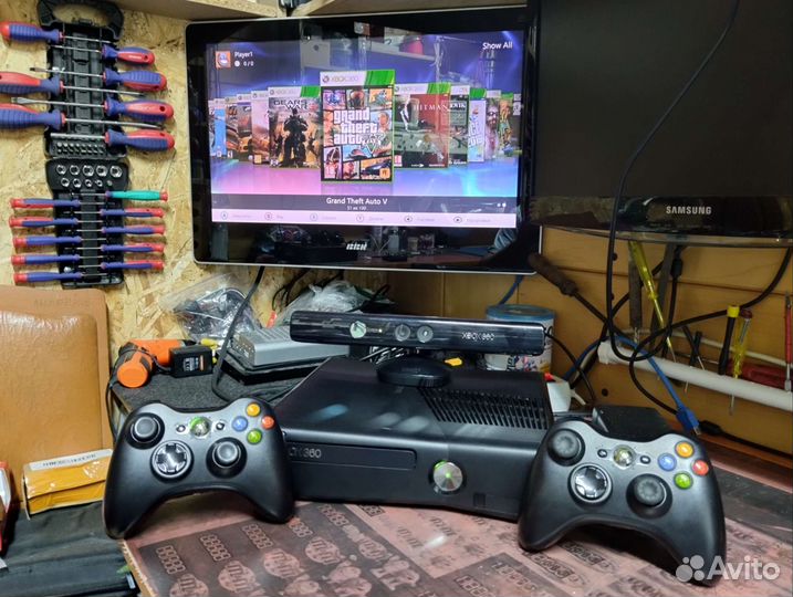 Xbox 360 Slim 500Gb Freeboot + 100 игр (прошитый)