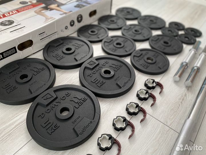 Набор штанга и гантели разборные kit bar 50KG
