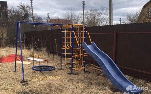 Качели гнездо. Батут. Дск уличный. Турник