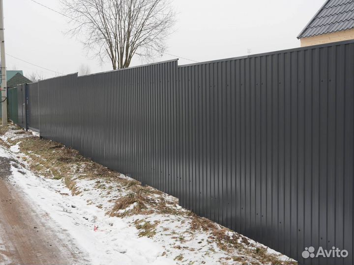 Заборы из профнастила под ключ