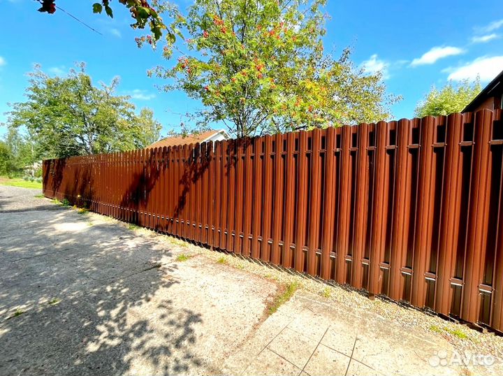 Заборы из профнастила с установкой