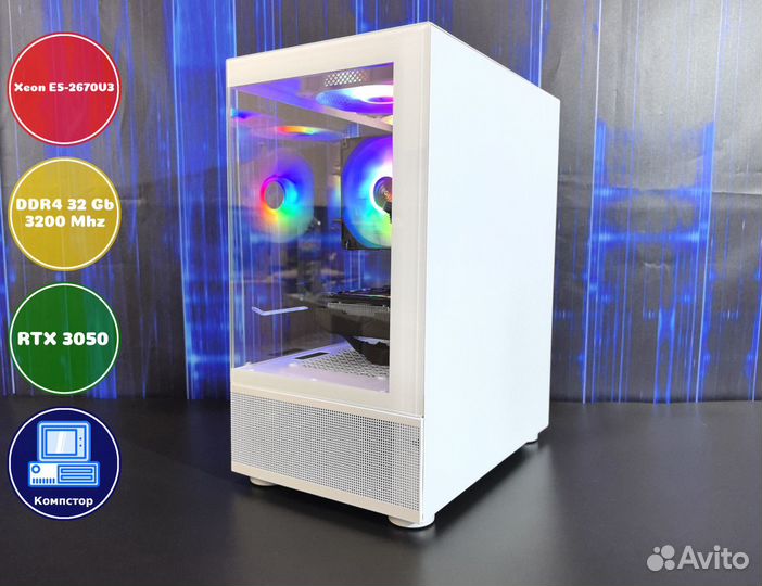 Сборка игрового пк 2670V3-RTX3050-32DDR4-MZN958-X99