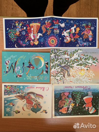 Новогодние открытки СССР