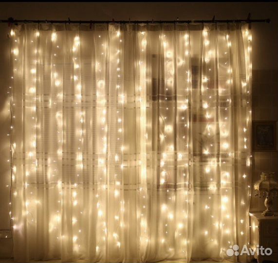 Гирлянда штора 3на3