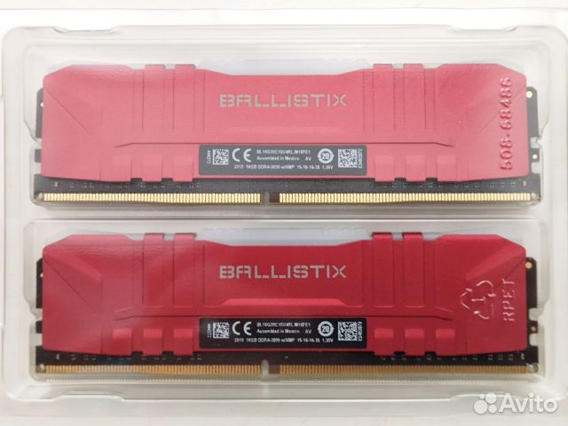 Crucial Ballistix RGB Red (BL2K16G30C15U4RL) 32Гб