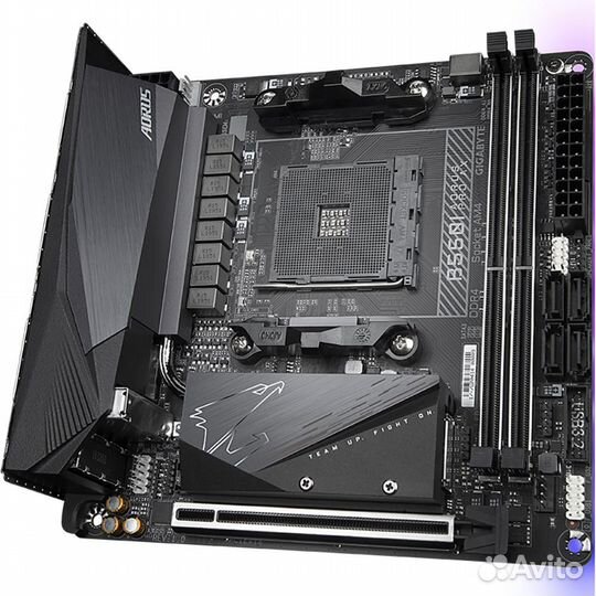 Материнская плата Gigabyte B550I aorus PRO AX, Socket AM4, AMD B550, 2xDDR4-3200, hdmi+hdmi+DP, 1xPC