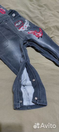 Джинсовый комбинезон на мальчика 18-24 мес