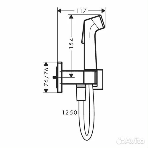 Гигиенический душ со смесителемHansgrohe 29233700