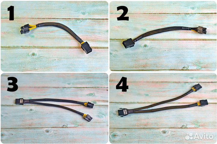 Переходник процессора CPU 8pin, 4pin (8 видов)