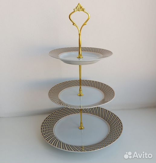 Этажерка 3 ярусная для блюд новая фарфор